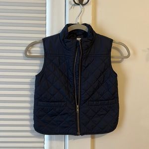 CrewCuts navy blue quilted vest, kids 4-5